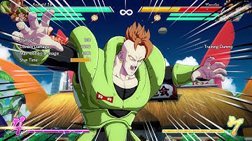 DBFZ Android 16 Midscreen Combo 6.9k Damage with 3 Bars and 2 Assists