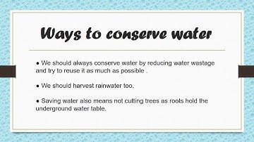 Ways to save water Powerpoint presentation