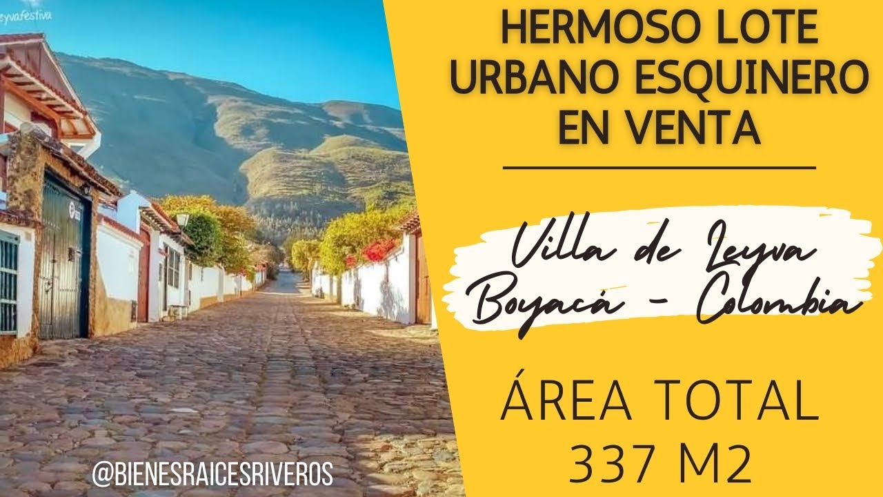 😍 *ESPECTACULAR LOTE URBANO ESQUINERO EN VENTA VILLA DE LEYVA - BOYACÁ* 🏠