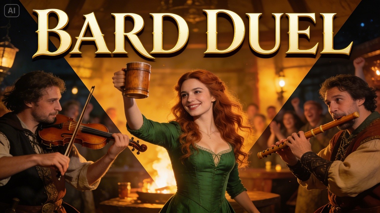 The Bard’s Wager ⚔️ Fiddle vs Flute | Joyful Celtic Tavern Song 🍺🔥