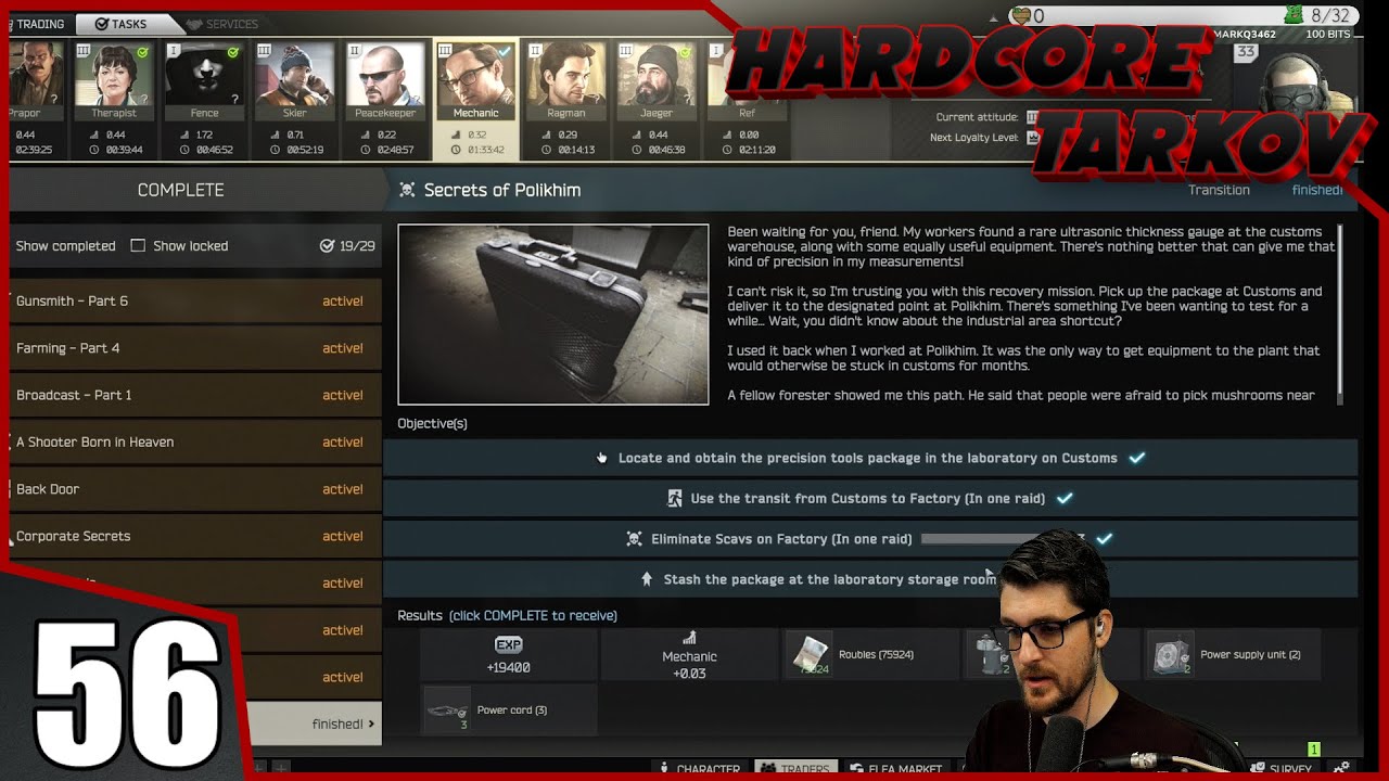 Secrets of polikhim episode 56 hardcore tarkov season 8 for patch 15