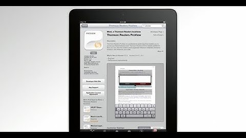 How to access Thomson Reuters ProView on the iPad