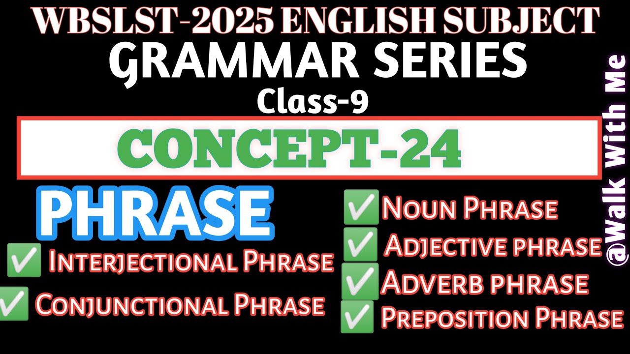 Grammar Series/Class-9/PHRASE / WBSLST-2025