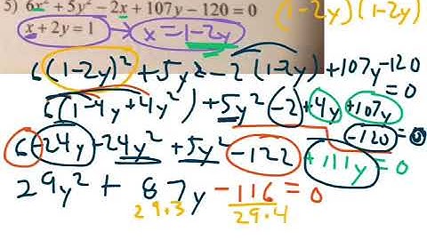 Video #5 LINEAR Quadratic SYSTEMS PART 2