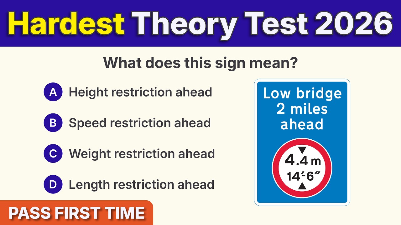 Theory Test 2026 UK Revision | Hardest UPDATED DVSA Styled Questions | PASS FIRST TIME