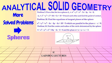 Analytical Geometry of #3D (4)|  More#SolvedProblems on #Spheres