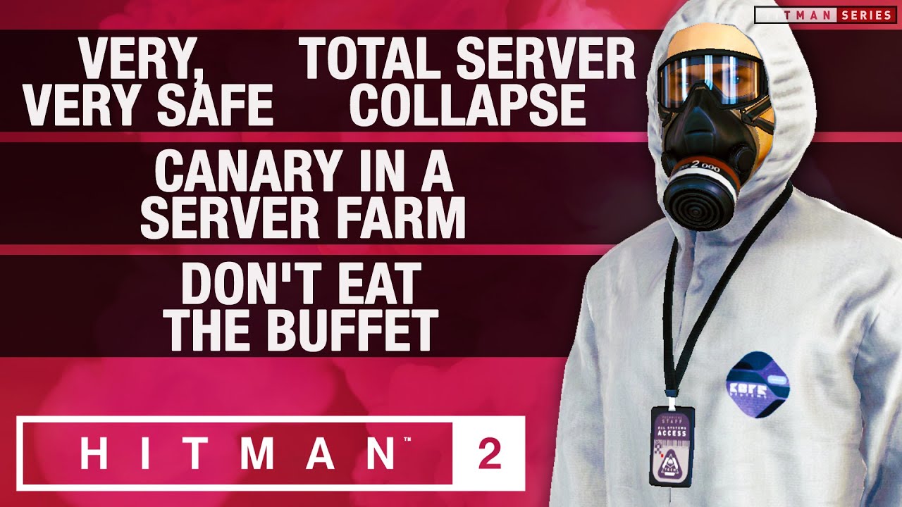 HITMAN 2 Haven Island - "Total Server Collapse", "Canary In A Server Farm" & "Don't Eat The Buffet"