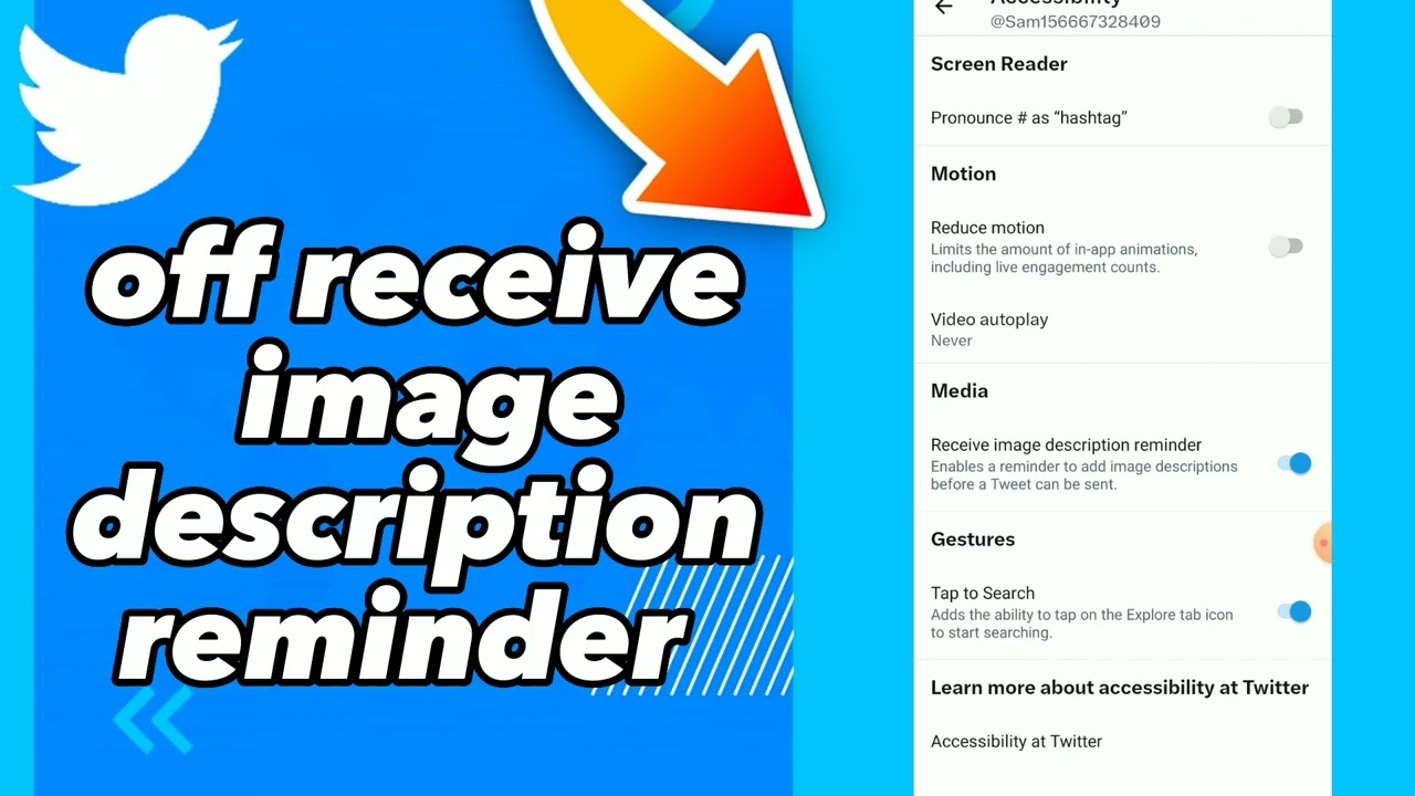 How To Turn off Receive Image Description Reminder On Twitter App