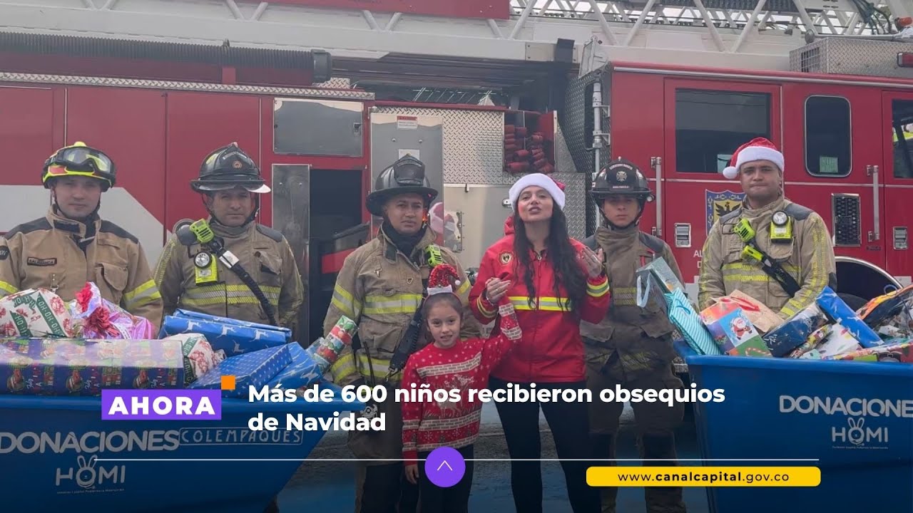 Bomberos de Bogotá llevaron la Navidad a niños internados en hospitales de la ciudad | Actualidad