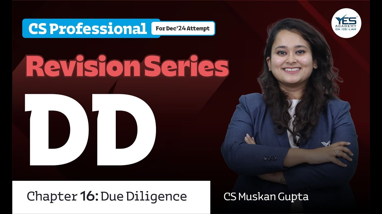 CMADD Revision Chap 16-Due Diligence-Lecture 2 | CS Muskan Gupta
