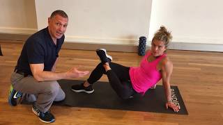 Dr Duke & Holly Rilinger demo hip massage using a beastie ball