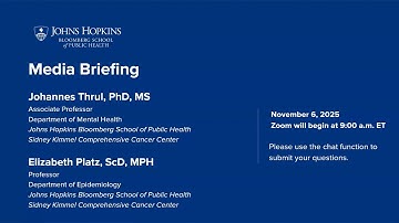 Media Briefing on Alcohol Consumption’s Health Effects | November 6, 2025