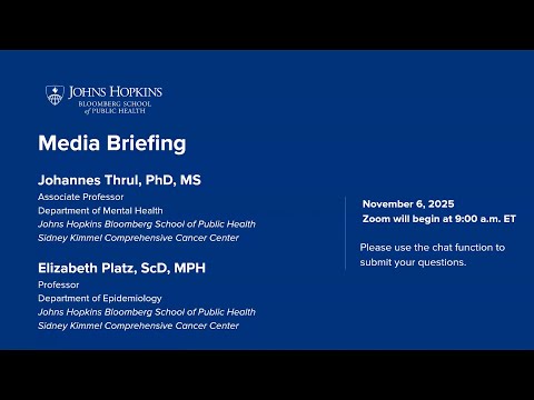 Media Briefing on Alcohol Consumption’s Health Effects | November 6, 2025