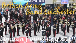 The British Army Band Colchester @Liverpool Street Station – London Poppy Day 2019