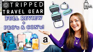 TRIPPED TRAVEL GEAR PRODUCT REVIEW!  |  Large Compression Packing Cube Set + Day Pack + Toiletry Set