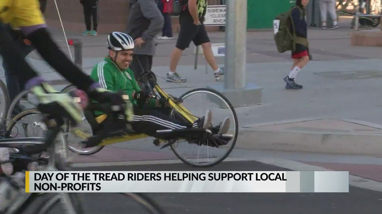 Day of the Tread riders helping support local non-profits - YouTube