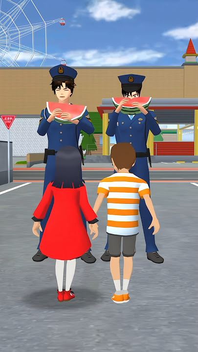 Polisi mencuri semangka mereka 😭😂🍉#sakuraschoolsimulator #shorts #youtubeshorts