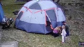 Ozark Trail 16x16 Sphere Tent Setup