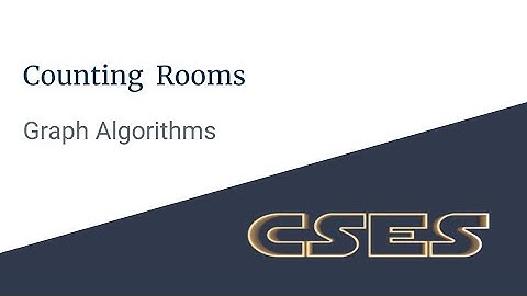 E01 : Counting Rooms | Graph Algorithms | CodeNCode