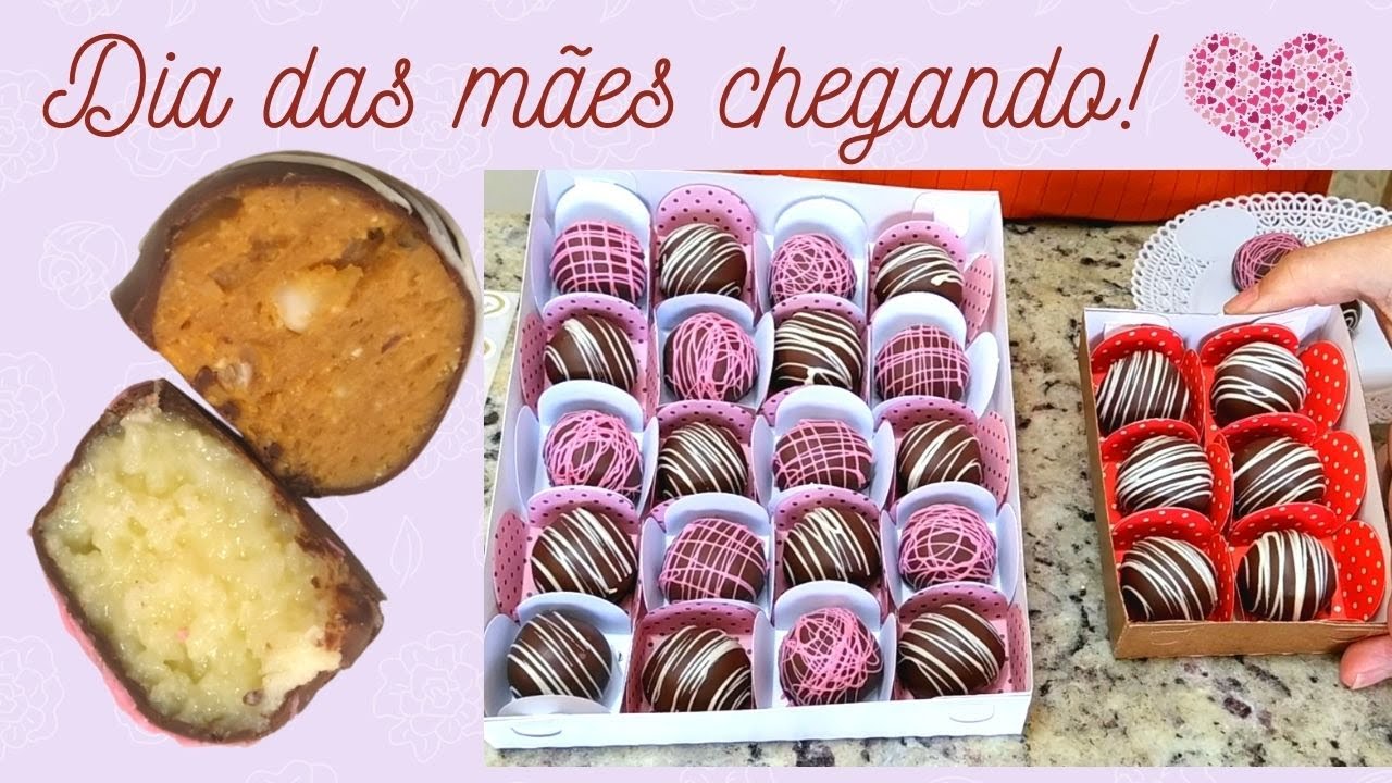 BOMBOM SEM FORMA E SEM FOGÃO! Prontos em 1 hora! Tendência para dia das Mães e Namorados