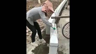 самодельная телега камневоз для подачи и установки жби блоков, бордюров, поребриков.