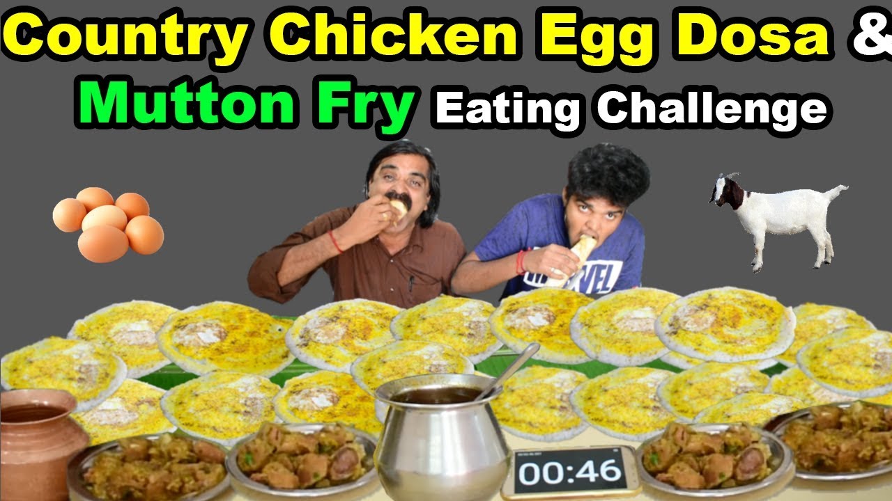 Egg Dosa & Mutton Fry(மட்டன் வறுவல்) Eating Challenge | Food Challenge Tamil | HNY 2020 |