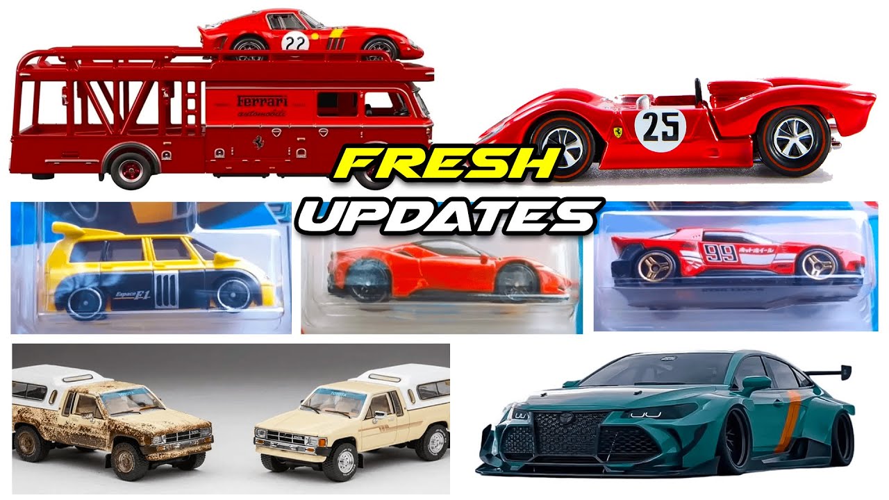 FERRARI TEAM TRANSPORT (2台セット) Showcase - HW Ferrari Team Transport Set, Mix J Case Lineups, New