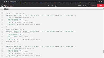 Programming Space Invaders in P5.js - Part 9 - collisions with more aliens