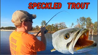 Speckled Trout Fishing With LIVE BAIT - Virginia (Elizabeth River)