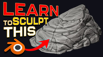LEARN How to SCULPT ROCKS In BLENDER!