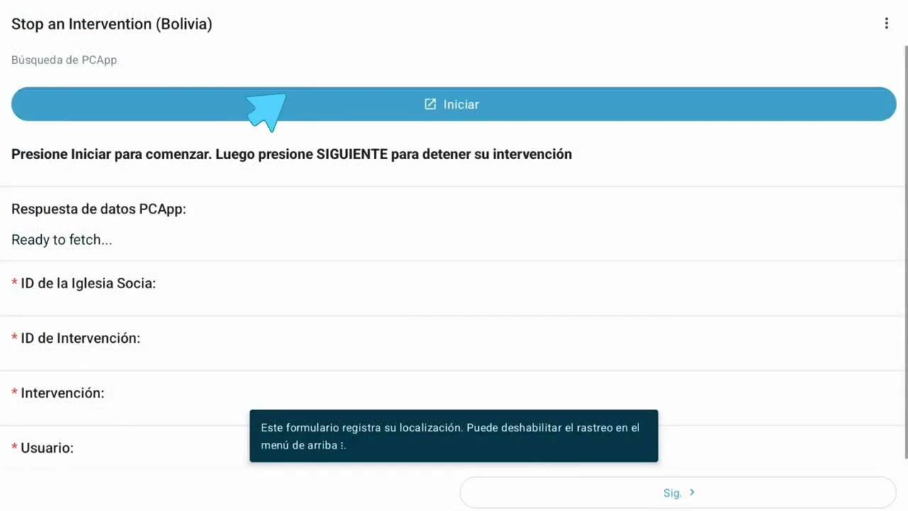 Desactivar Intervención PCApp