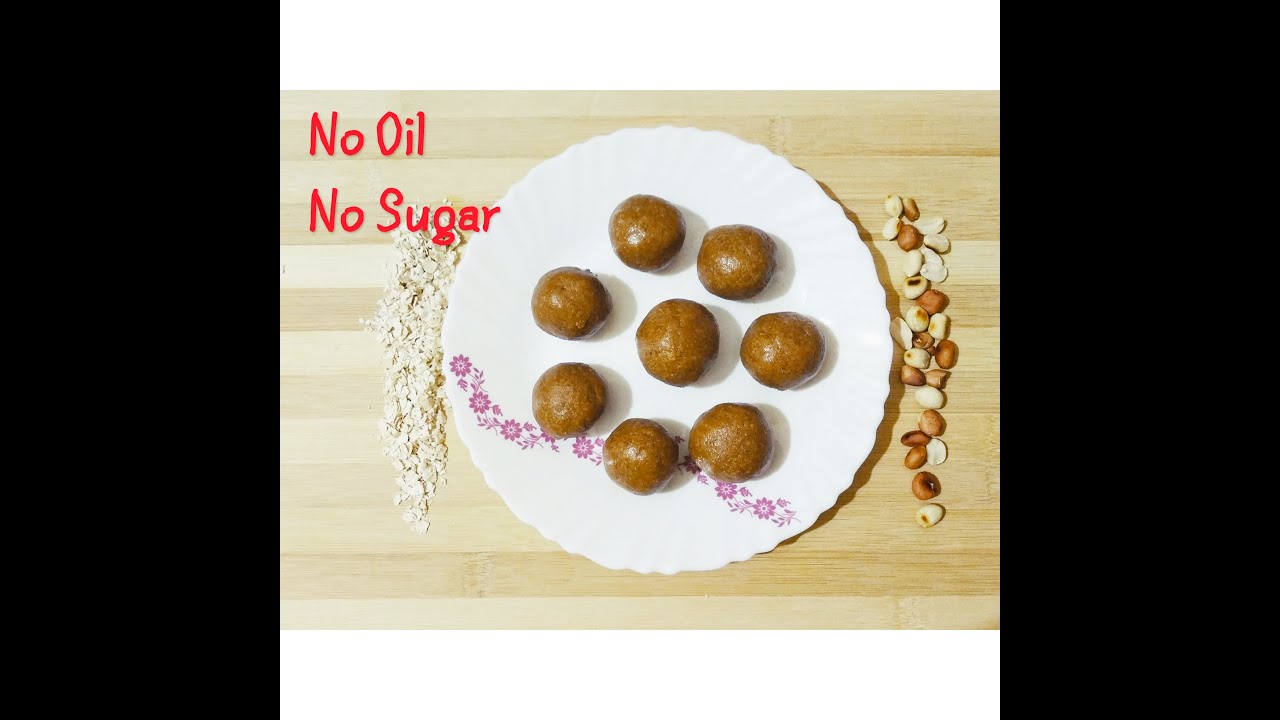 OATS PEANUT LADDUHEALTHY SNACKNo Oil & No SugarJaggery ladduవోట్స్
