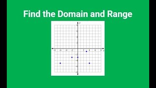 Find the DOMAIN and RANGE  for a DISCRETE relation.