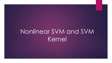 Non linear SVM and kernel