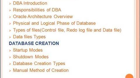Oracle 12c DBA Online Training | Oracle 11g DBA online Tutorial