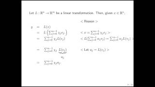2.4.1 From Linear Transformations to Matrices