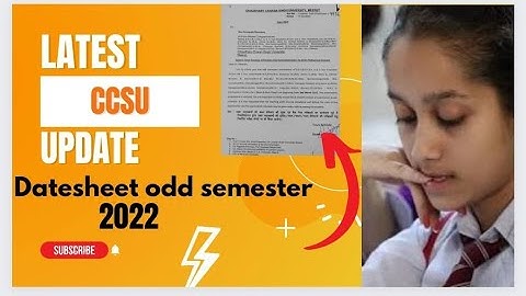 #CCSU DATESHEET ODD SEMESTER 2022 AND NEW EXAM FORMAT.