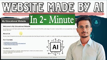 Building Startup Website From ChatGPT in mins | Ai Create My Educational Website? #chatgpt