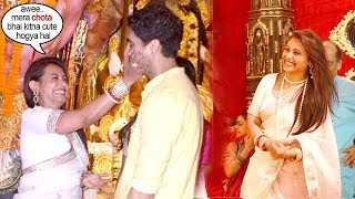 Rani's SW€€T€ST Moments wid Little Brother Ayan Mukherjee Inside Durga Puja Mandap will melt'u