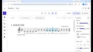 Trumpet Exercise 8 Four by Four - Essential Elements Book 1