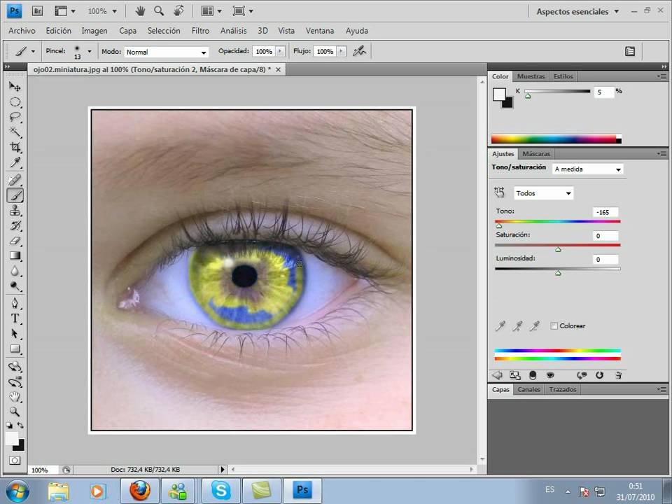 Como cambiar color en photoshop