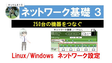 ネットワーク基礎 3 端末250台の Linux と Windows のネットワーク設定と構築を VuitualBoxでシミュレーションします。 #Linux #network #VirtualBox