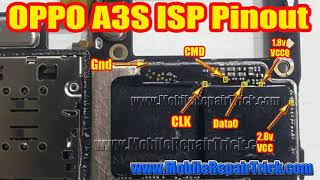 OPPO A3S Isp Pinout | OPPO CPH1803 Isp Pinout | OPPO A3S Unlocking | OPPO A3S EMMC