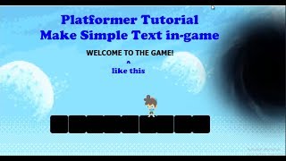 Godot 3.1.1 - Platformer Tutorial (Part 6 - Simple Text in-game)