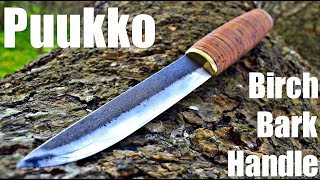 Knife making   Forged Birch Bark Puukko