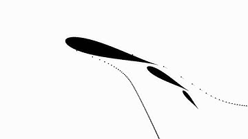 Triple-airfoil particle paths