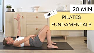 20 min PILATES FUNDAMENTALS | 5 day Pilates for Beginners - learn breath, core connection