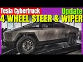 Tesla CYBERTRUCK 4 WHEEL STEER IN ACTION & WIPERBLADE CLOSEUP