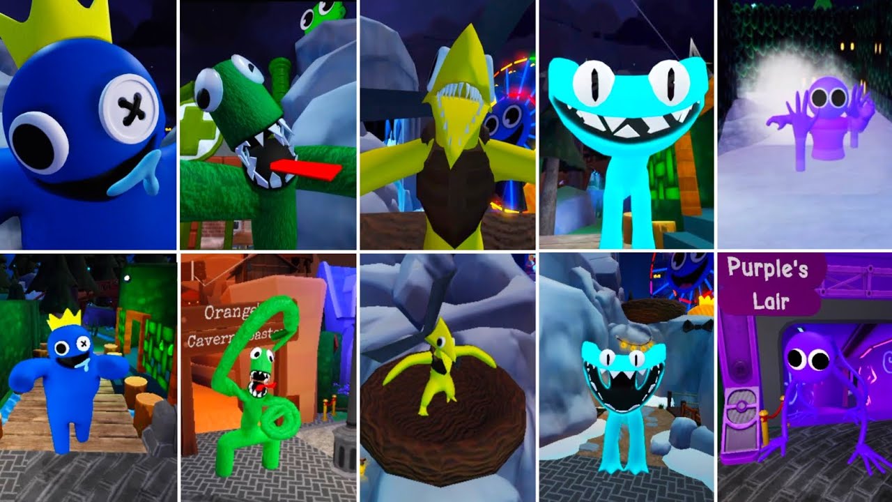 Rainbow friends chapter 2 all Monsters Jumpscars V's Accurate Roleplay 