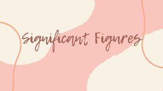 Significant figures